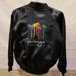 Vintage Mirage Casino Satin Bomber Jacket